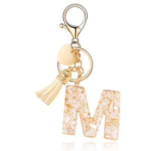 Sleutelhanger letter M met steentjes en hartje BRL329M