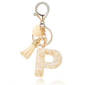 Sleutelhanger letter P met steentjes en hartje BRL329P