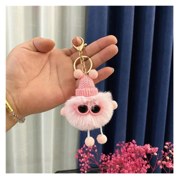 Sleutelhanger Cutie met zonnebril roze BRL336R