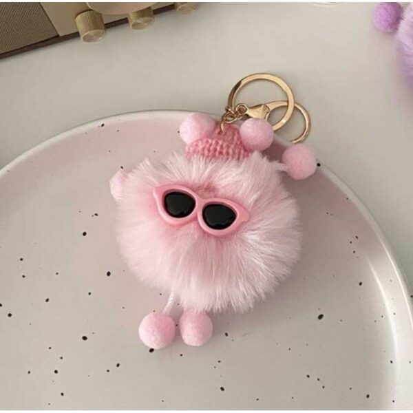 Sleutelhanger Cutie met zonnebril roze BRL336R