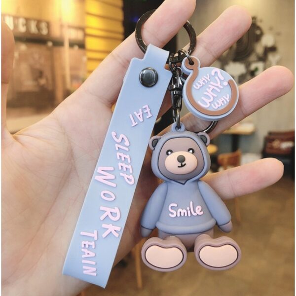 Sleutelhanger teddybeer lila BRL83SZ