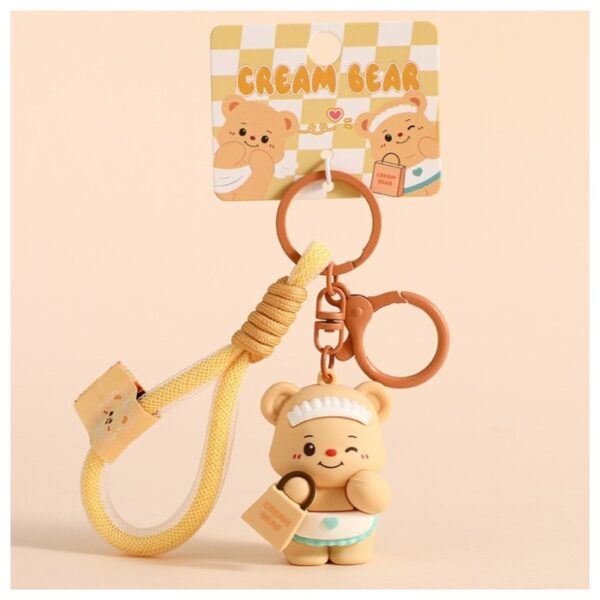 Sleutelhanger beertje met handtas beige BRL334