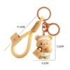 Sleutelhanger beertje met handtas beige BRL334