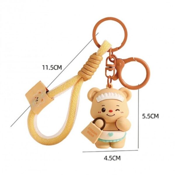 Sleutelhanger beertje met handtas beige BRL334