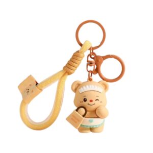 Sleutelhanger beertje met handtas beige BRL334