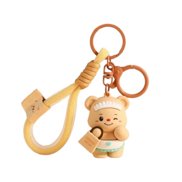 Sleutelhanger beertje met handtas beige BRL334