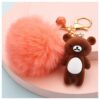 Sleutelhanger Teddybeer Rudy met pompon BRL164RUD