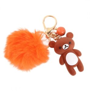 Sleutelhanger Teddybeer Rudy met pompon BRL164RUD