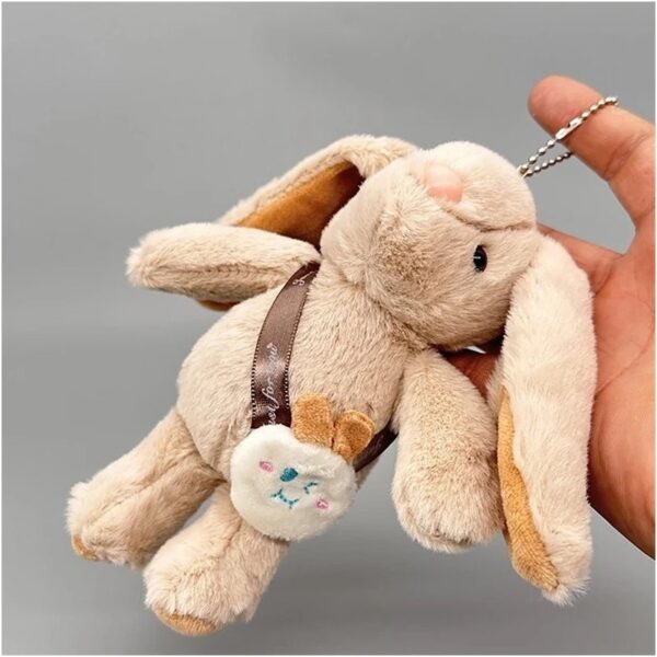 Sleutelhanger pluche konijn beige BRL368K