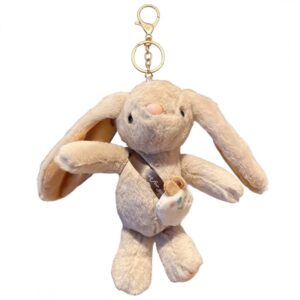 Sleutelhanger pluche konijn beige BRL368K