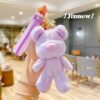 Sleutelhanger pluche beertje violet BRL359FIO