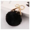 Sleutelhanger pompon met hoorns zwart BRL189