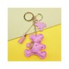 Sleutelhanger beertje en franjes roze BRL356