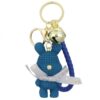 Sleutelhanger konijntje blauw met bel BRL121