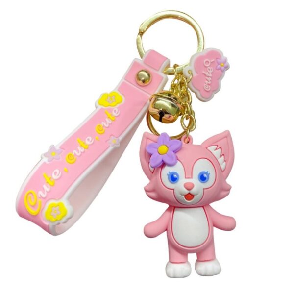 Sleutelhanger roze kitten met bel BRL93