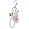 Sleutelhanger met bel LIEF KONIJN met HART wit BRL360