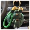 Sleutelhanger beertje en pompon groen BRL317ZIE