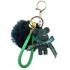 Sleutelhanger beertje en pompon groen