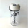 Waterfles met mandje en rietje 600 ml Lucky BD31