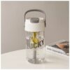 Fles, waterfles met mandje en rietje 800 ml Lucky BD36