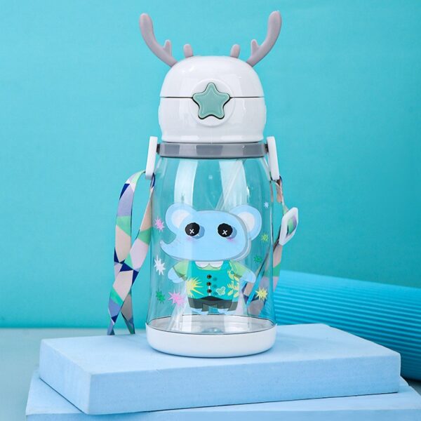 Waterfles Kinderfles met Rietje 600 ML BD30B
