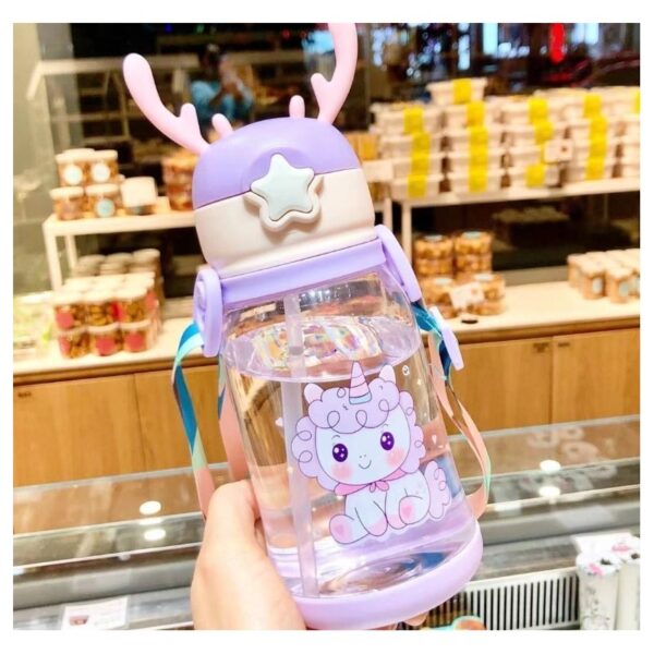 Waterfles Kinderfles met Rietje 600 ML BD30FIO