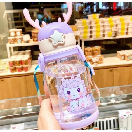 Waterfles Kinderfles met Rietje 600 ML BD30FIO
