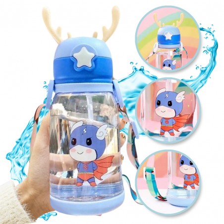 Waterfles Kinderfles met Rietje 600 ML BD30N