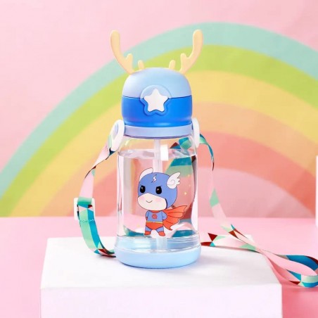 Waterfles Kinderfles met Rietje 600 ML BD30N
