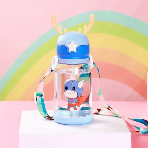 Waterfles Kinderfles met Rietje 600 ML BD30N