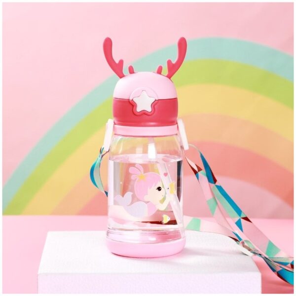 Waterfles Kinderfles met Rietje 600 ML BD30R