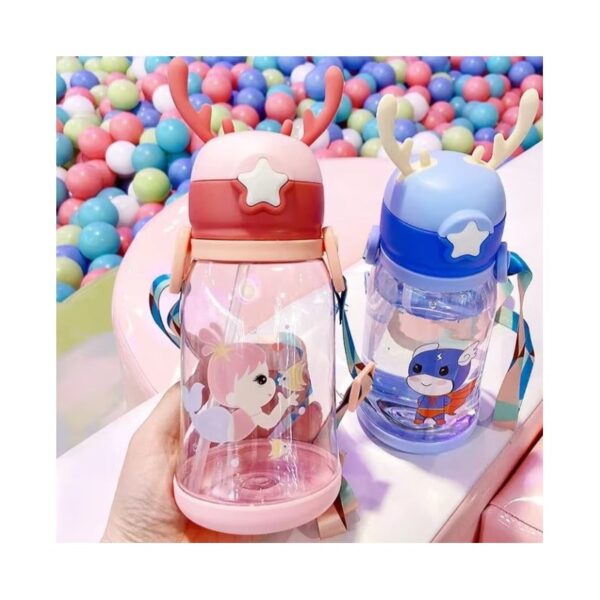 Waterfles Kinderfles met Rietje 600 ML BD30R