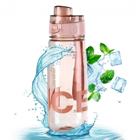 WATERFLES FITNESS FLES VOOR DE SPORTSCHOOL 800ml draagbaar roze BD46