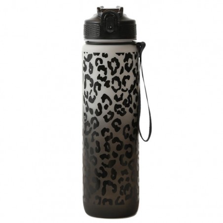 Waterfles, fles PANTER 1L ombre wit met zwart BD43WZ1