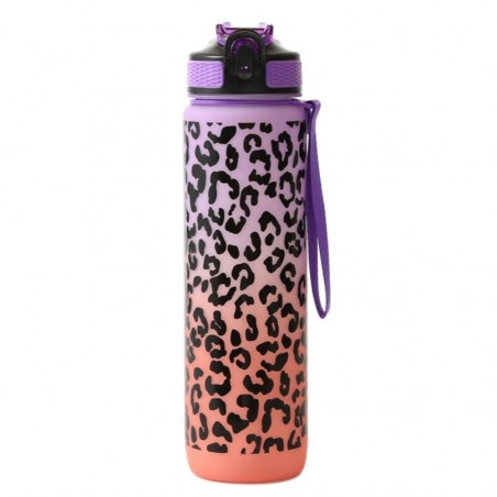 Waterfles, fles PANTHER 1L ombre paars met oranje BD43WZ2