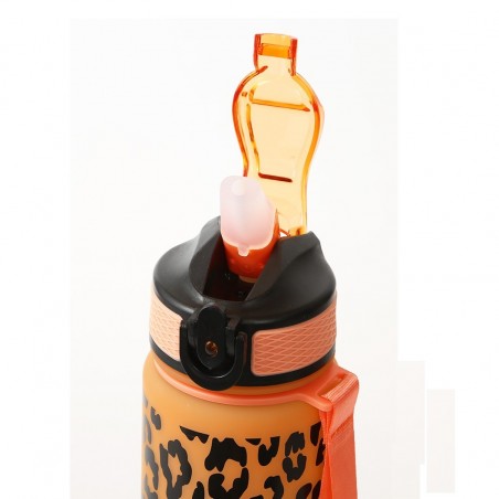 Waterfles, fles PANTHER 1L ombre oranje met groen BD43WZ3