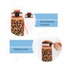 Waterfles, fles PANTHER 1L ombre oranje met groen BD43WZ3