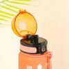 Waterfles, maatbeker 1L OMBRE Oranje met Fuchsia BD15