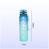 Waterfles, maatbeker 1L OMBRE Grijs met Zwart BD16