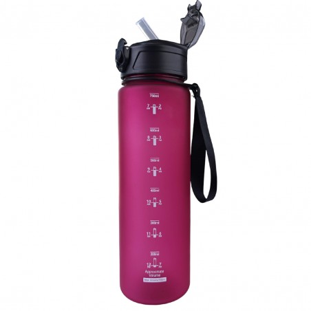 Waterfles, sportfles mat 750 ml bordeauxrood ECARLA SPORTS BD49