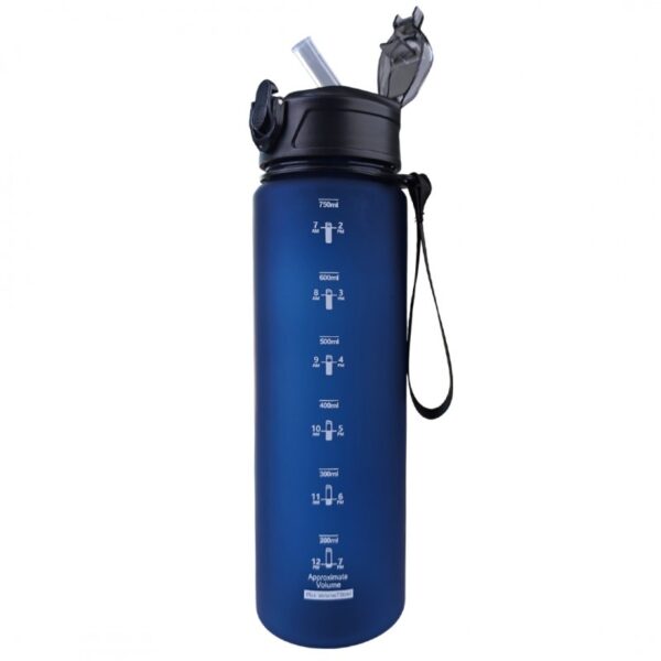 Waterfles, sportfles mat 750 ml marineblauw SUPER SPORT BD51