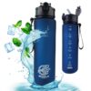 Waterfles, sportfles mat 750 ml marineblauw SUPER SPORT BD51
