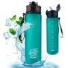 Waterfles, sportfles mat 750ML turquoise ECARLA SPORTS BD50