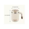 GROTE THERMISCHE BEKER met rietje 480 ml AFSLUITBARE THERMISCHE BEKER KOFFIEKOP 17BR