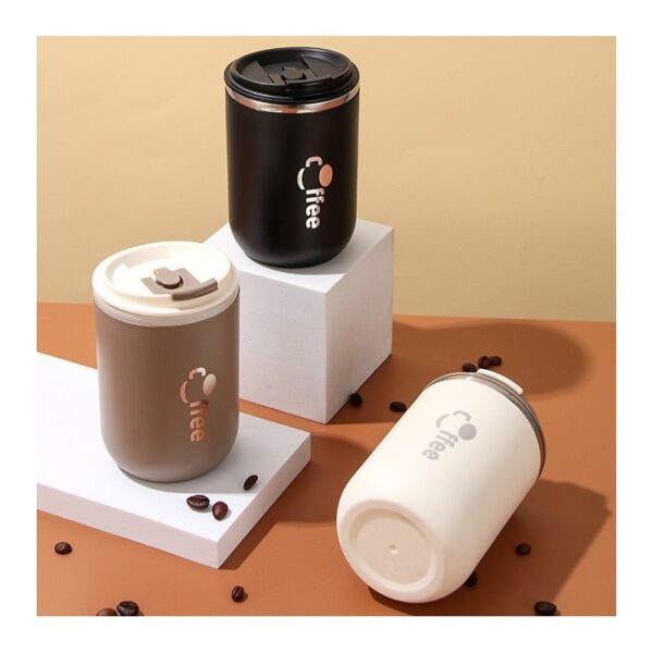 GROTE THERMISCHE BEKER met rietje 500 ml AFSLUITBARE THERMISCHE BEKER KOFFIEKOP 07WZ2