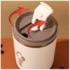 GROTE THERMISCHE BEKER met rietje 500 ml AFSLUITBARE THERMISCHE BEKER KOFFIEKOP 07WZ2