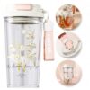 Beker, waterfles met rietje en tuit 550 ml BD29