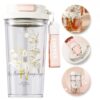 Beker, waterfles met rietje en tuit 550 ml BD29