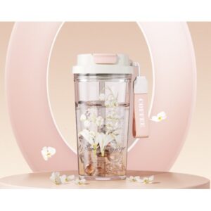 Beker, waterfles met rietje en tuit 550 ml BD29