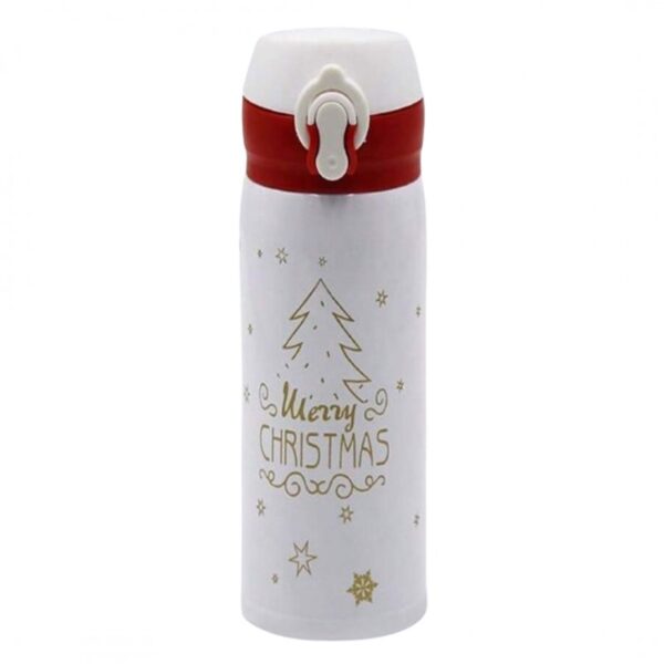 THERMISCHE BEKER, FLES 500ML KERST WINTER THERMISCHE FLES wit BD39B